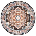 thumbnail image 1 of SAFAVIEH Riviera Ulysses Medallion Polyester Machine Washable Area Rug, Beige/Charcoal, 6'7" x 6'7" Round, 1 of 8