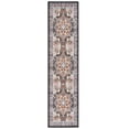 thumbnail image 1 of SAFAVIEH Riviera Ulysses Medallion Polyester Machine Washable Runner Rug, Beige/Charcoal, 2'2" x 9', 1 of 8