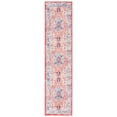 thumbnail image 1 of SAFAVIEH Riviera Vasil Medallion Polyester Machine Washable Runner Rug, Light Blue/Red, 2'2" x 9', 1 of 8