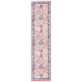 thumbnail image 1 of SAFAVIEH Riviera Vasil Medallion Polyester Machine Washable Runner Rug, Navy/Red, 2'2" x 9', 1 of 8
