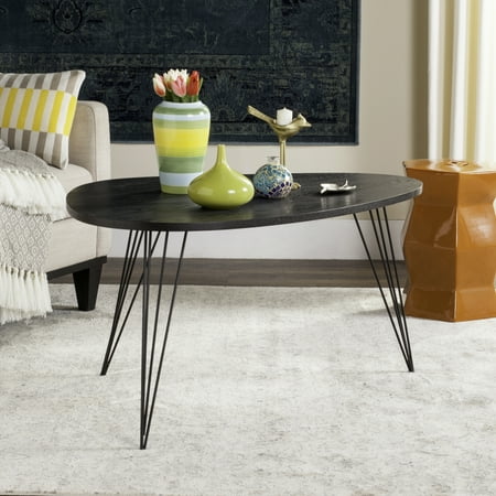 SAFAVIEH Rocco Retro Mid-Century Wood Coffee Table, Black