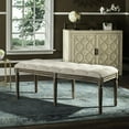 thumbnail image 1 of SAFAVIEH Rocha 19''H French Traditional Rustic Wood Bench, Beige/Rustic Oak, 1 of 7