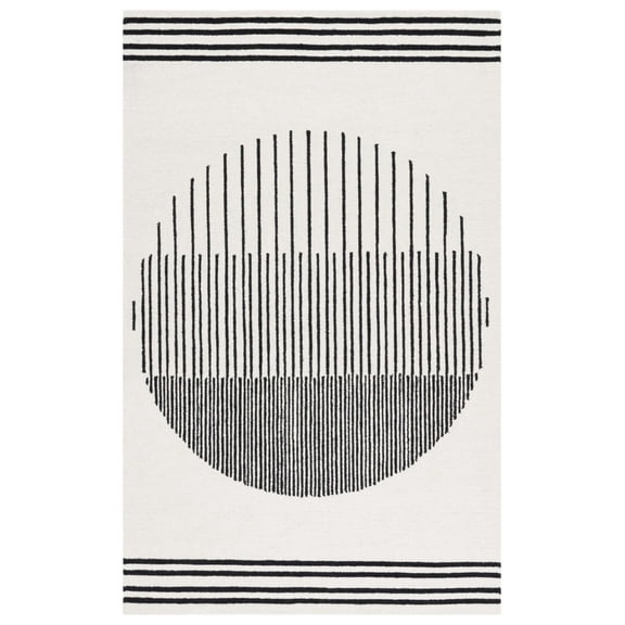 SAFAVIEH Rodeo Drive Becky Geometric Area Rug, Ivory/Black, 3' x 5'