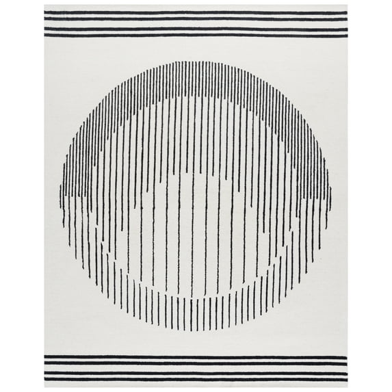 SAFAVIEH Rodeo Drive Becky Geometric Area Rug, Ivory/Black, 8' x 10'