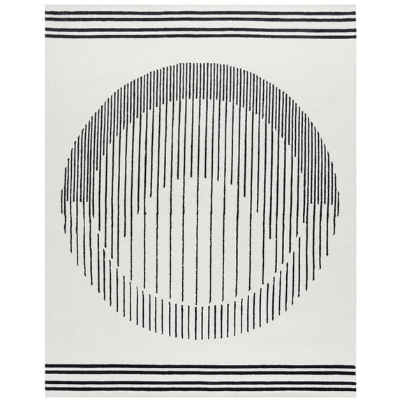 SAFAVIEH Rodeo Drive Becky Geometric Area Rug, Ivory/Black, 8' x 10'