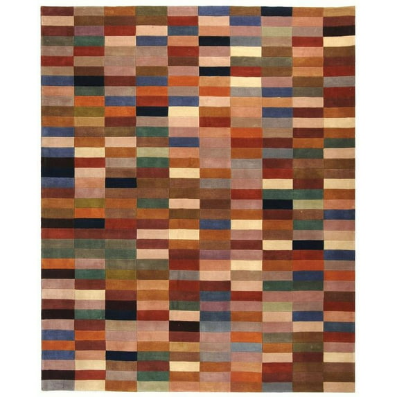 SAFAVIEH Rodeo Drive Bronagh Geometric Wool Area Rug, Multi, 9' x 12'