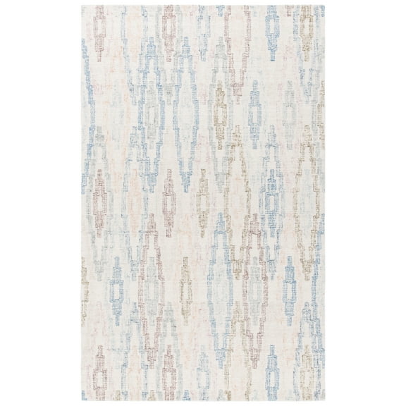 SAFAVIEH Rodeo Drive Bryanne Geometric Area Rug, Ivory/Blue, 8' x 10'