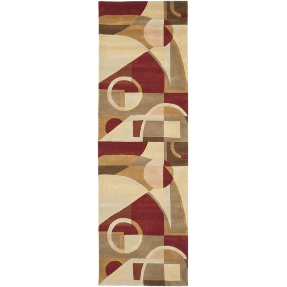 SAFAVIEH Rodeo Drive Clarissa Abstract Wool Runner Rug, Beige/Multi, 2'6" x 20'