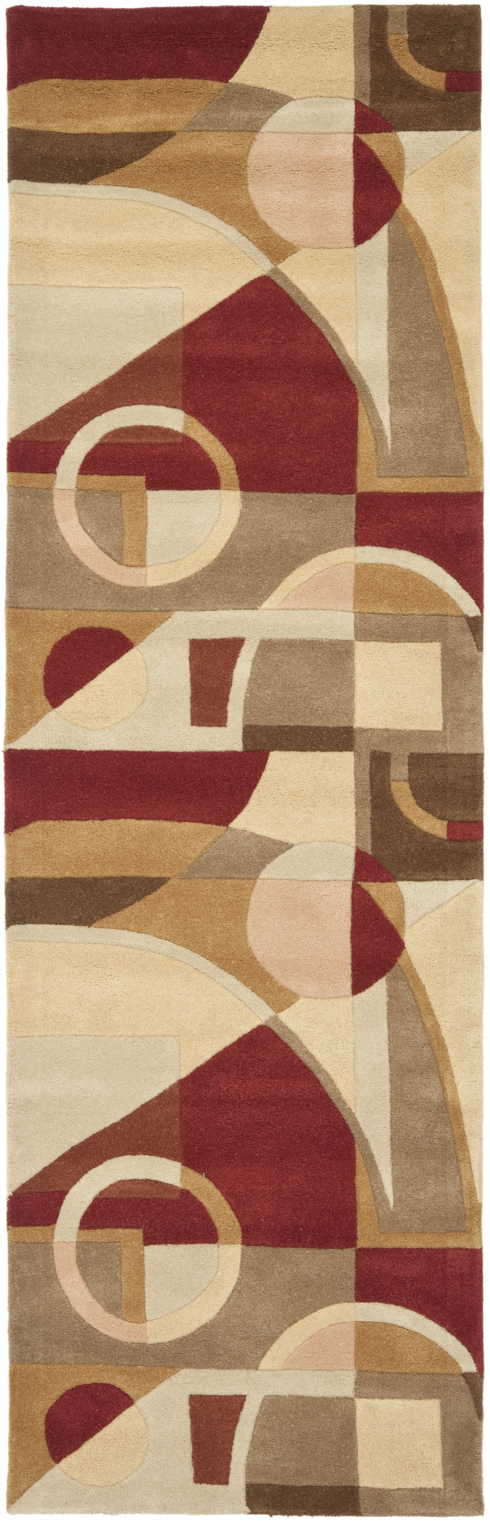 SAFAVIEH Rodeo Drive Clarissa Abstract Wool Runner Rug, Beige/Multi, 2'6" x 22'
