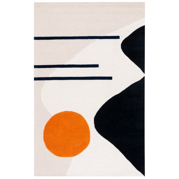 SAFAVIEH Rodeo Drive Corine Abstract Area Rug, Beige/Black, 6' x 9'