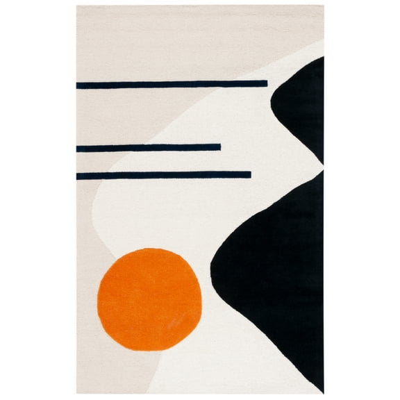 SAFAVIEH Rodeo Drive Corine Abstract Area Rug, Beige/Black, 8' x 10'
