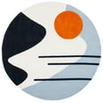 thumbnail image 1 of SAFAVIEH Rodeo Drive Corine Abstract Area Rug, Ivory/Blue, 8' x 8' Round, 1 of 11