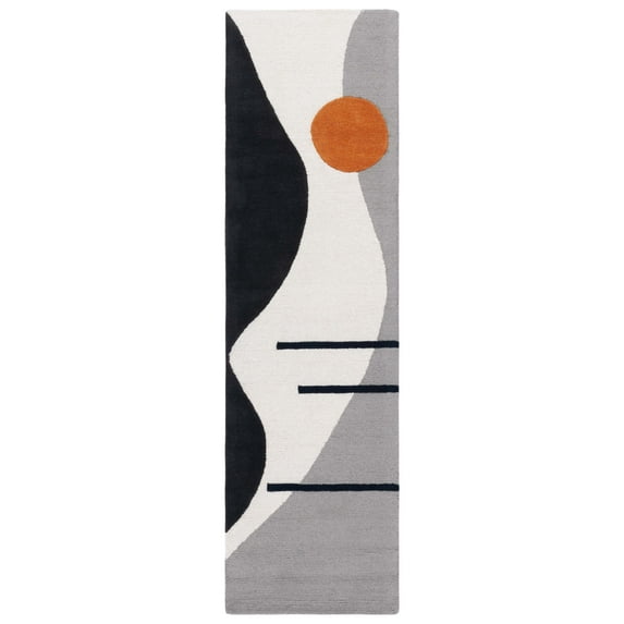 SAFAVIEH Rodeo Drive Corine Abstract Runner Rug, Gray/Black, 2'3" x 8'