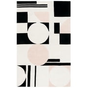 SAFAVIEH Rodeo Drive Darien Abstract Area Rug, Blush/Black, 2' x 3'
