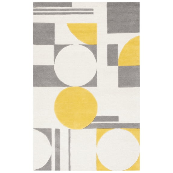 SAFAVIEH Rodeo Drive Darien Abstract Area Rug, Gray/Gold, 5' x 8'