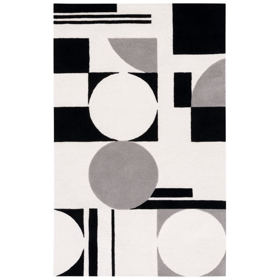 SAFAVIEH Rodeo Drive Darien Abstract Area Rug, Grey/Black, 4' x 6'