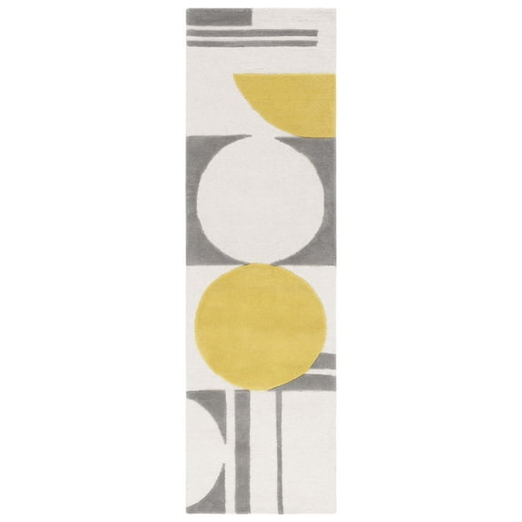 SAFAVIEH Rodeo Drive Darien Abstract Runner Rug, Gray/Gold, 2'3" x 8'