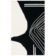 SAFAVIEH Rodeo Drive Dusan Abstract Area Rug, Black/Ivory, 2' x 3'