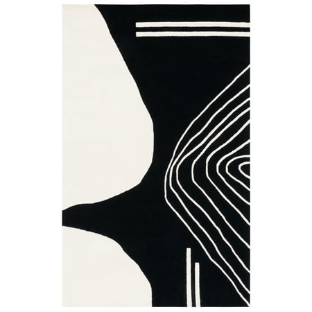 SAFAVIEH Rodeo Drive Dusan Abstract Area Rug, Black/Ivory, 2' x 3'