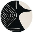 thumbnail image 1 of SAFAVIEH Rodeo Drive Dusan Abstract Area Rug, Black/Ivory, 8' x 8' Round, 1 of 11