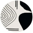 thumbnail image 1 of SAFAVIEH Rodeo Drive Dusan Abstract Area Rug, Ivory/Black, 4' x 4' Round, 1 of 11