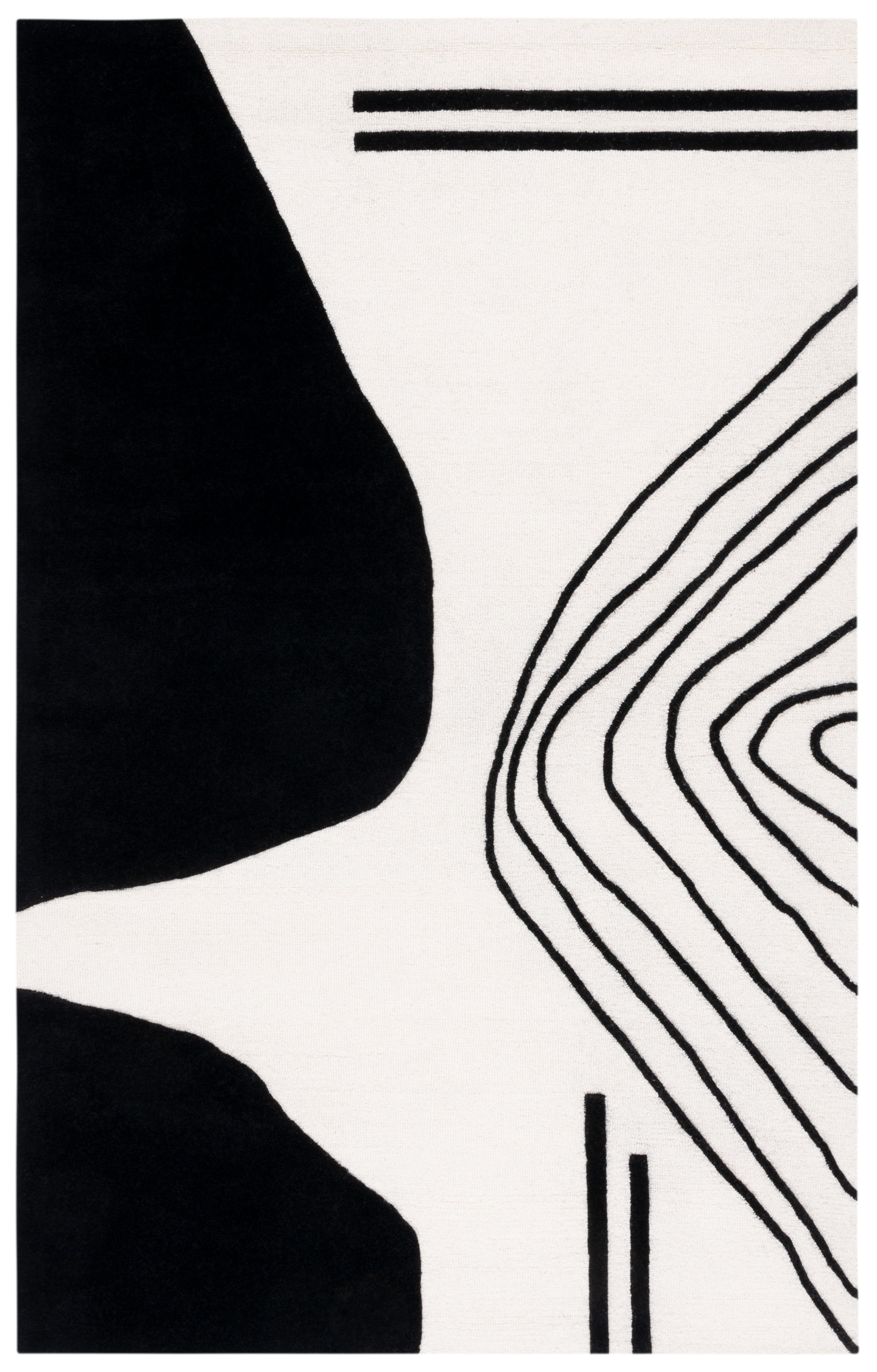 SAFAVIEH Rodeo Drive Dusan Abstract Area Rug, Ivory/Black, 4' x 6'