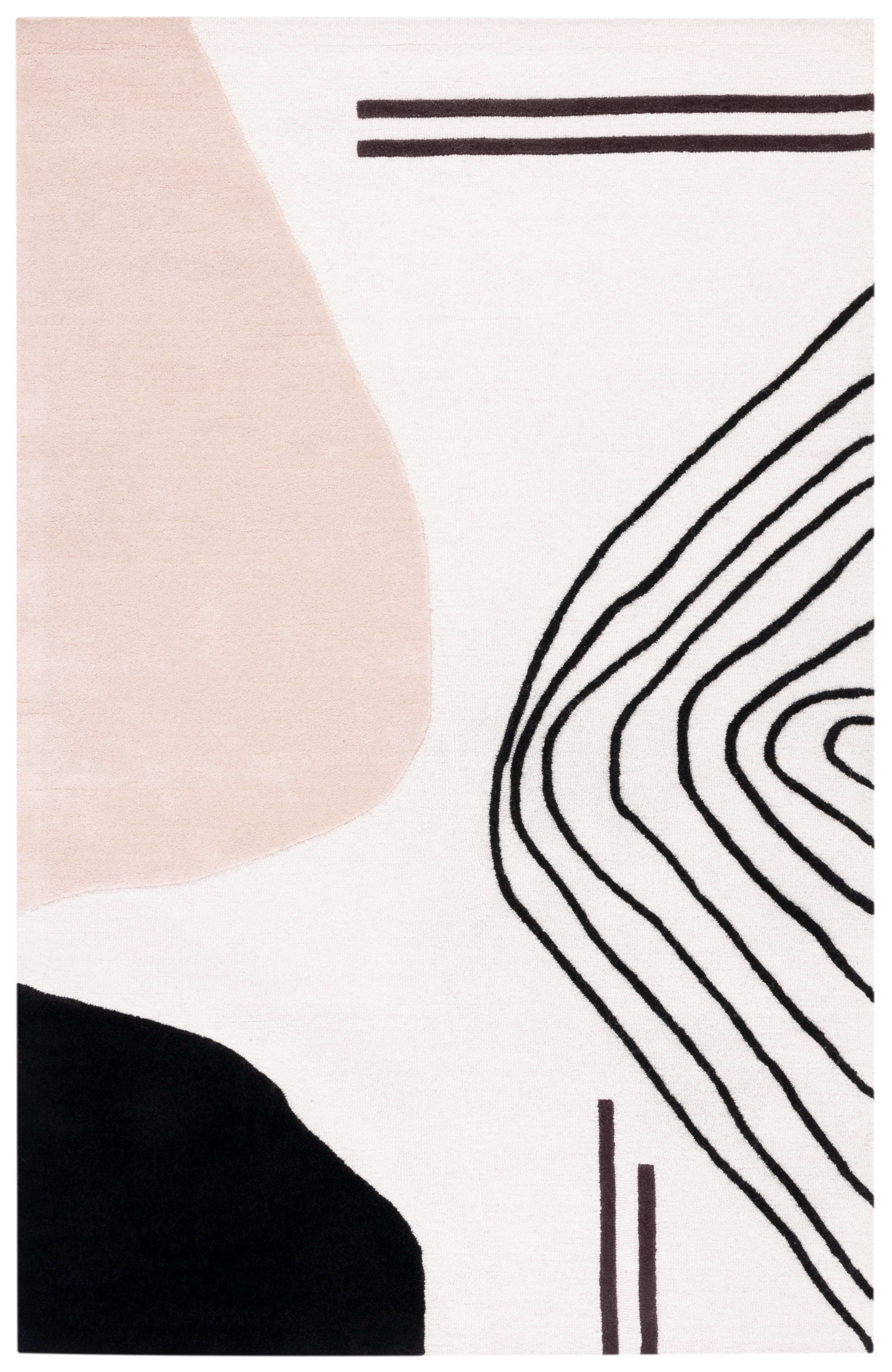 SAFAVIEH Rodeo Drive Dusan Abstract Area Rug, Ivory/Blush, 2'3" x 4'