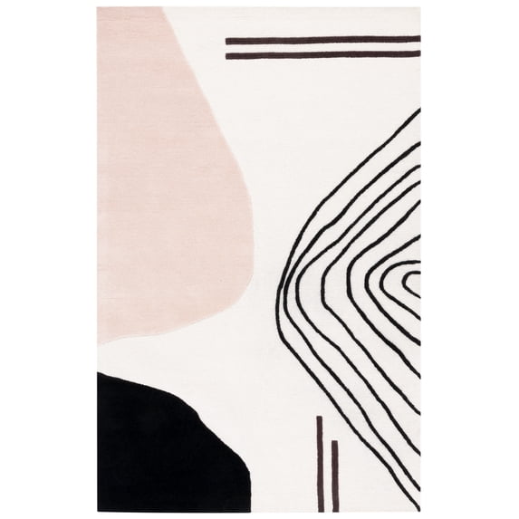 SAFAVIEH Rodeo Drive Dusan Abstract Area Rug, Ivory/Blush, 2' x 3'