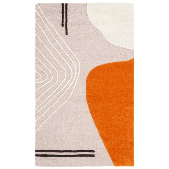 SAFAVIEH Rodeo Drive Dusan Abstract Area Rug, Ivory/Light Pink, 2'3" x 4'