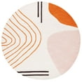 thumbnail image 1 of SAFAVIEH Rodeo Drive Dusan Abstract Area Rug, Ivory/Rust, 8' x 8' Round, 1 of 11