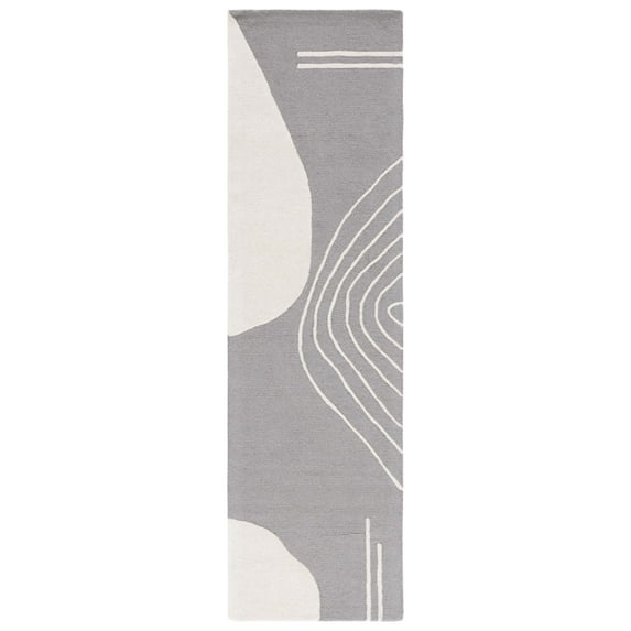SAFAVIEH Rodeo Drive Dusan Abstract Runner Rug, Gray/Ivory, 2'3" x 8'