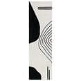 thumbnail image 1 of SAFAVIEH Rodeo Drive Dusan Abstract Runner Rug, Ivory/Black, 2'3" x 10', 1 of 8