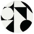 thumbnail image 1 of SAFAVIEH Rodeo Drive Eliza Abstract Area Rug, Ivory/Black, 6' x 6' Round, 1 of 8