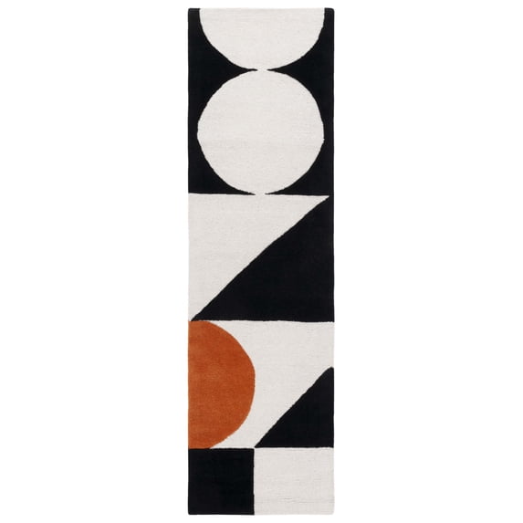 SAFAVIEH Rodeo Drive Eliza Abstract Runner Rug, Rust/Black, 2'3" x 8'
