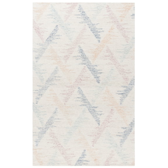 SAFAVIEH Rodeo Drive Henderson Geometric Area Rug, Ivory/Blue, 8' x 10'