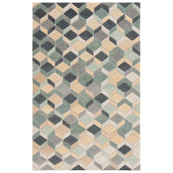 SAFAVIEH Rodeo Drive Jolanta Geometric Area Rug, Beige/Gray, 5' x 8'