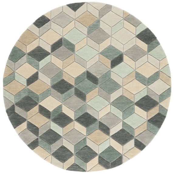 SAFAVIEH Rodeo Drive Jolanta Geometric Area Rug, Beige/Gray, 6' x 6' Round