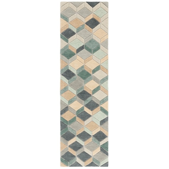 SAFAVIEH Rodeo Drive Jolanta Geometric Runner Rug, Beige/Gray, 2'3" x 8'