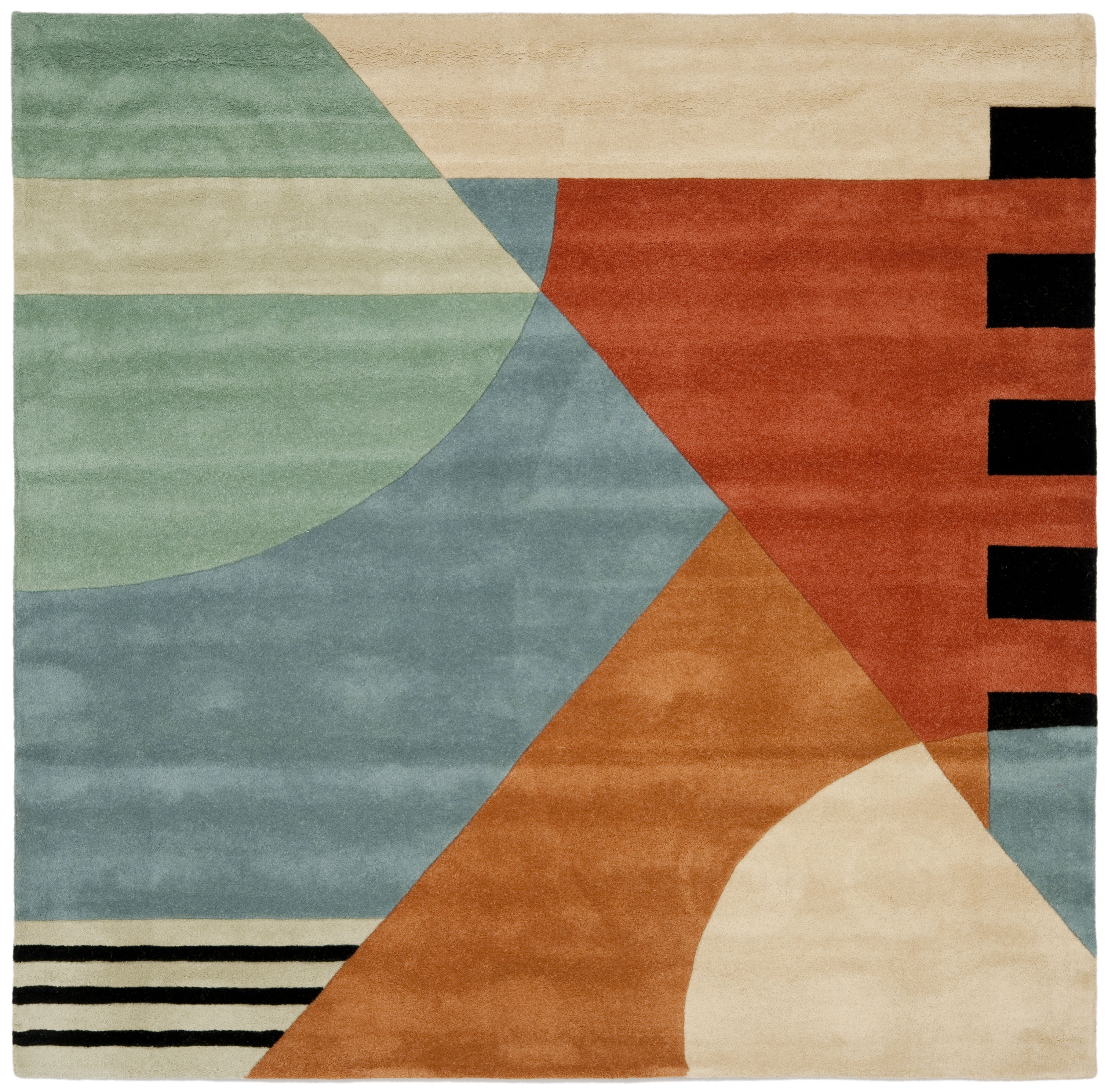 SAFAVIEH Rodeo Drive Kenneth Abstract Area Rug, Gold, 12' x 12' Square