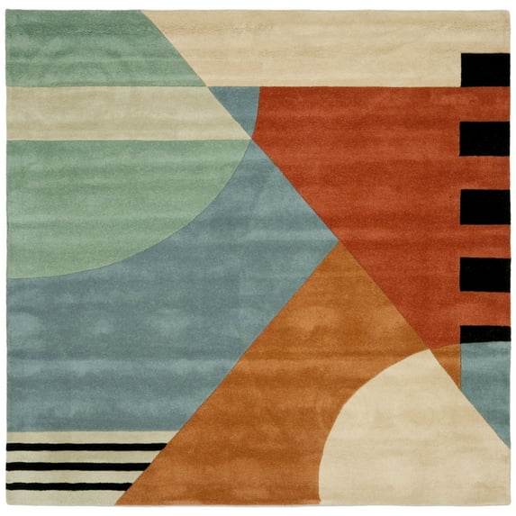 SAFAVIEH Rodeo Drive Kenneth Abstract Area Rug, Gold, 12' x 12' Square