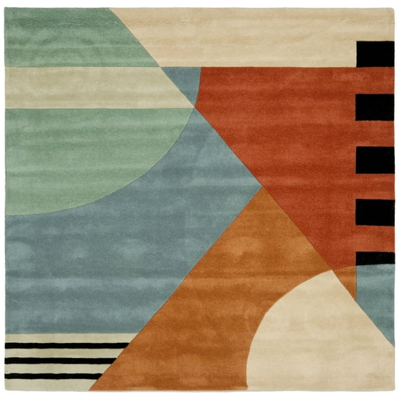 SAFAVIEH Rodeo Drive Kenneth Abstract Area Rug, Gold, 4' x 4' Square