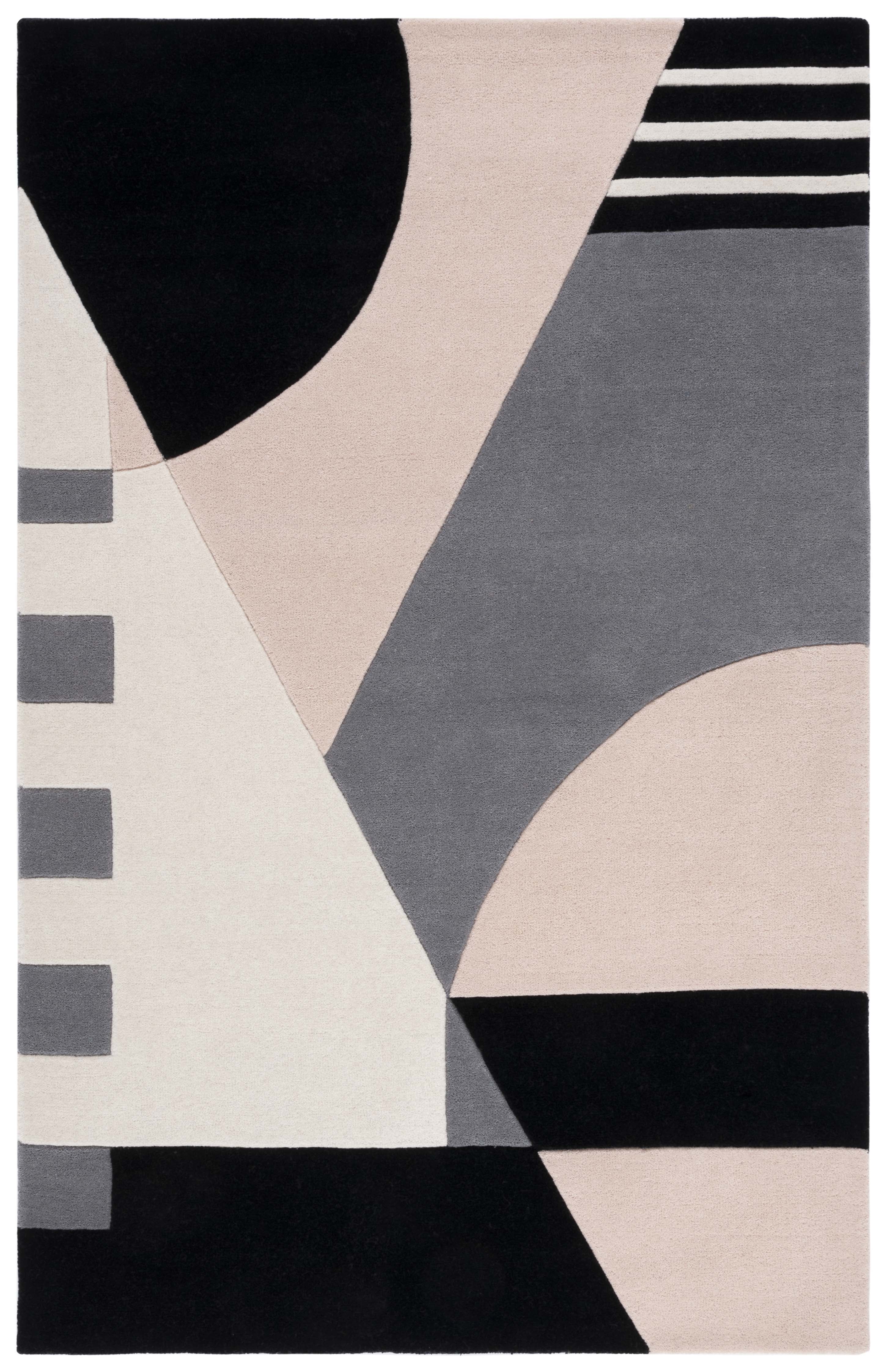 SAFAVIEH Rodeo Drive Kenneth Abstract Area Rug, Pink/Ivory, 6' x 9'
