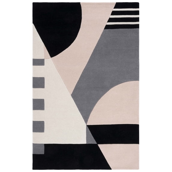 SAFAVIEH Rodeo Drive Kenneth Abstract Area Rug, Pink/Ivory, 6' x 9'