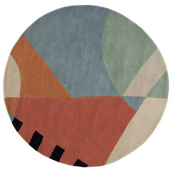 SAFAVIEH Rodeo Drive Kenneth Abstract Area Rug, Gold, 7'9" x 7'9" Round