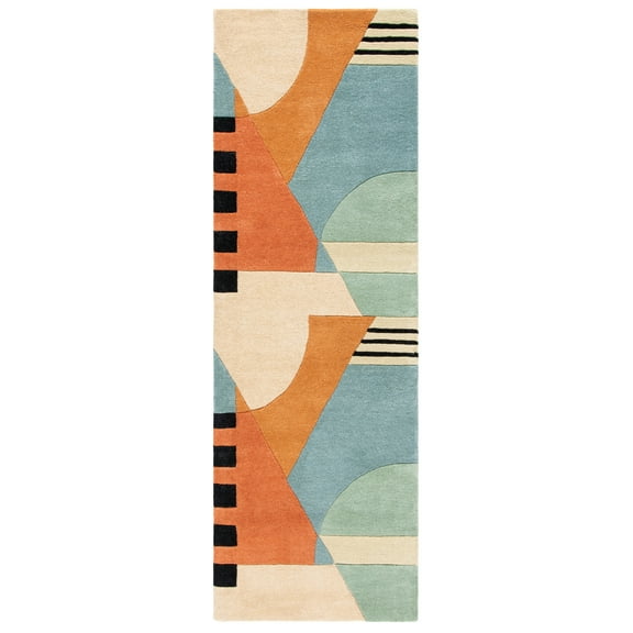 SAFAVIEH Rodeo Drive Kenneth Abstract Runner Rug, Gold, 2'6" x 14'
