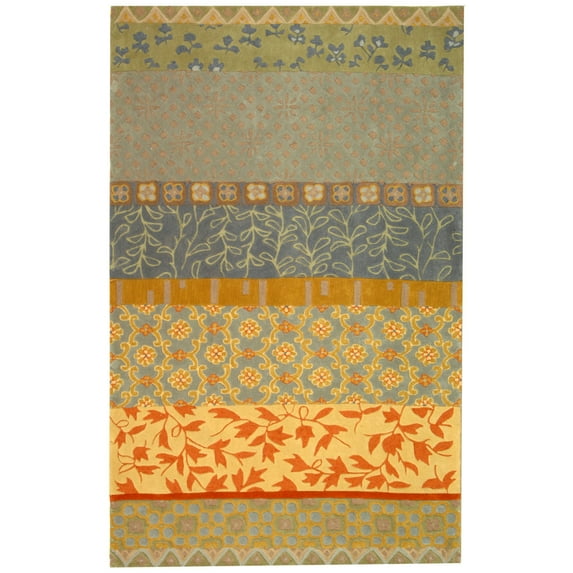 SAFAVIEH Rodeo Drive Luis Floral Geometric Wool Runner Rug, Multi, 2'6" x 10'