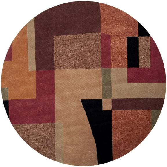 SAFAVIEH Rodeo Drive Phillis Abstract Wool Area Rug, Multi, 7'9" x 7'9" Round