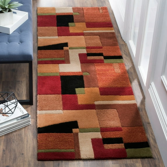 SAFAVIEH Rodeo Drive Phillis Abstract Wool Runner Rug, Multi, 2'6" x 12'