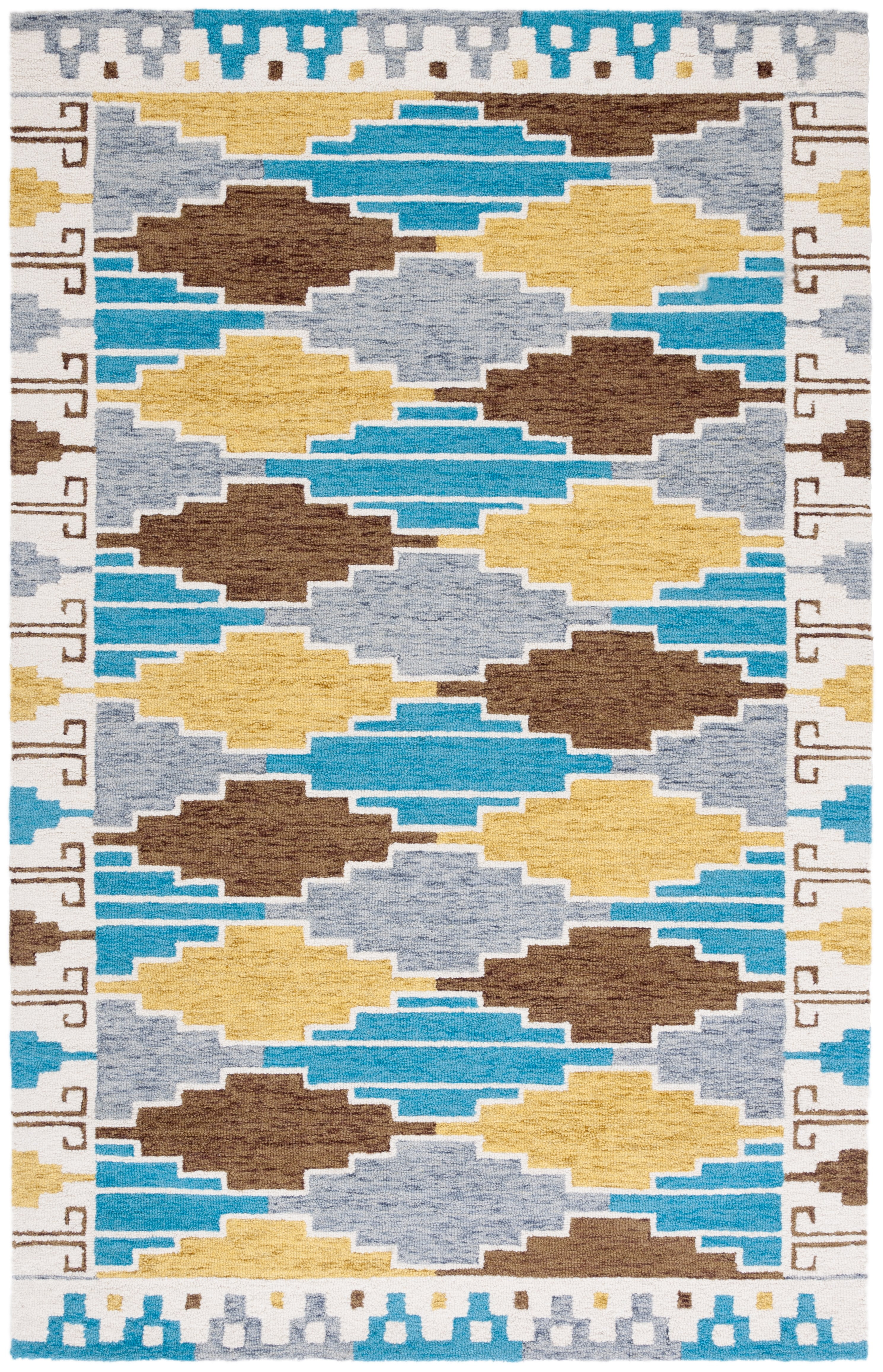 Ivory Hand-Tufted Wool 6' x 9' Rectangular Rug