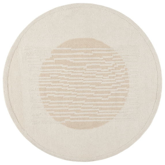 SAFAVIEH Rodeo Drive Robbie Abstract Area Rug, Ivory/Beige, 6' x 6' Round